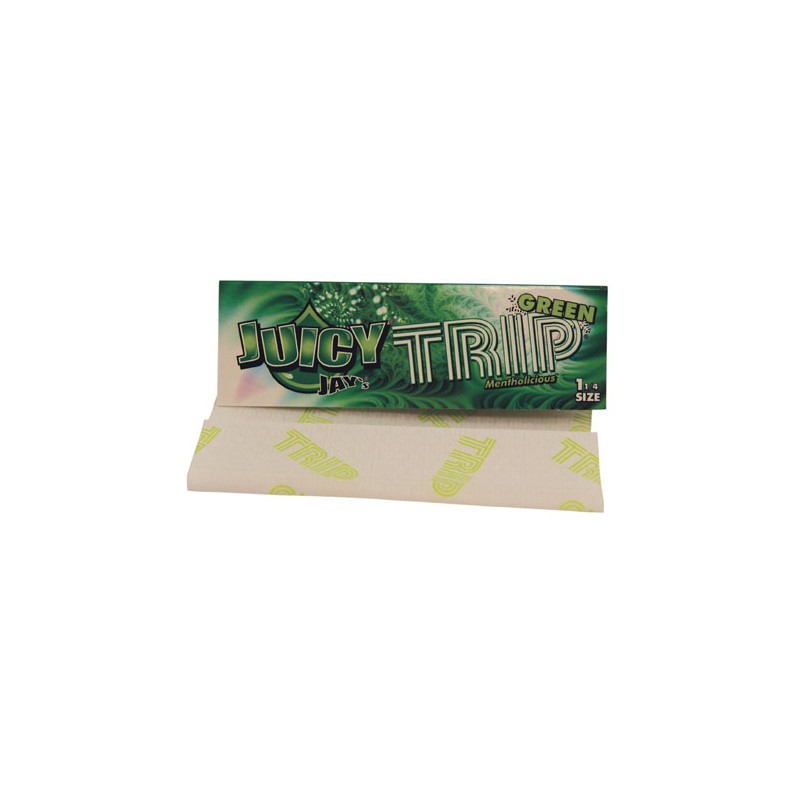 Juicy Jays Rolling Papers 1¼ 1/4 Green Trip Display