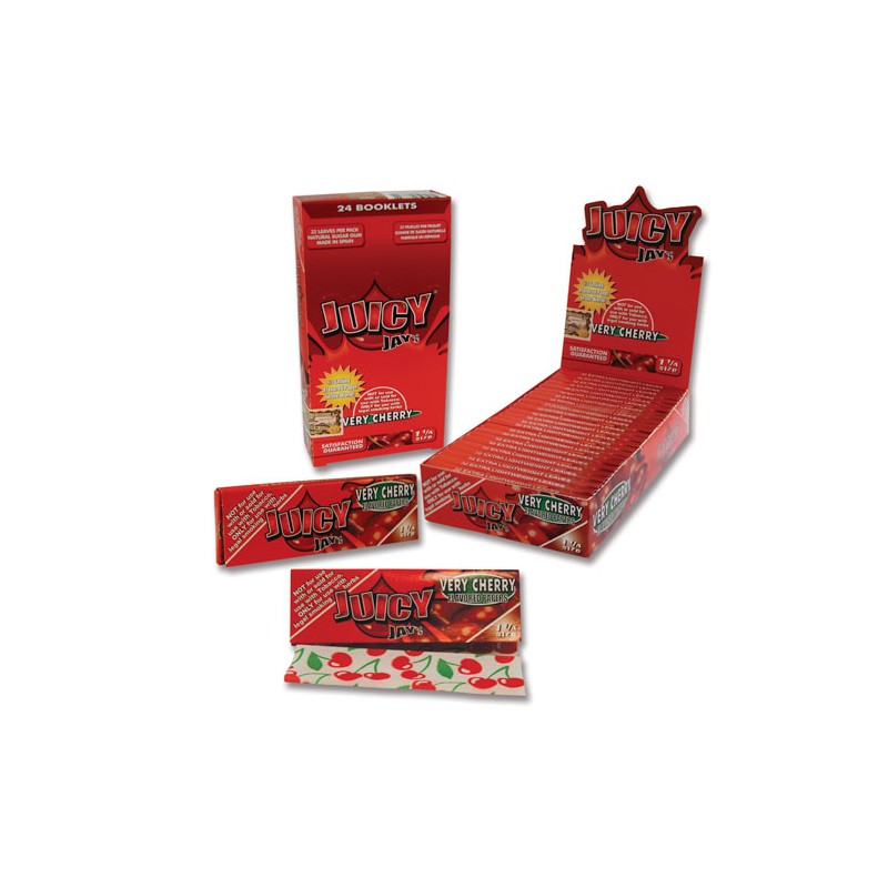 Juicy Jays Rolling Papers 1¼ 1/4 Very Cherry Display