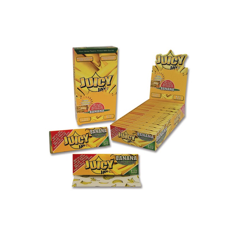 Juicy Jays Rolling Papers 1¼ 1/4 Banana Display