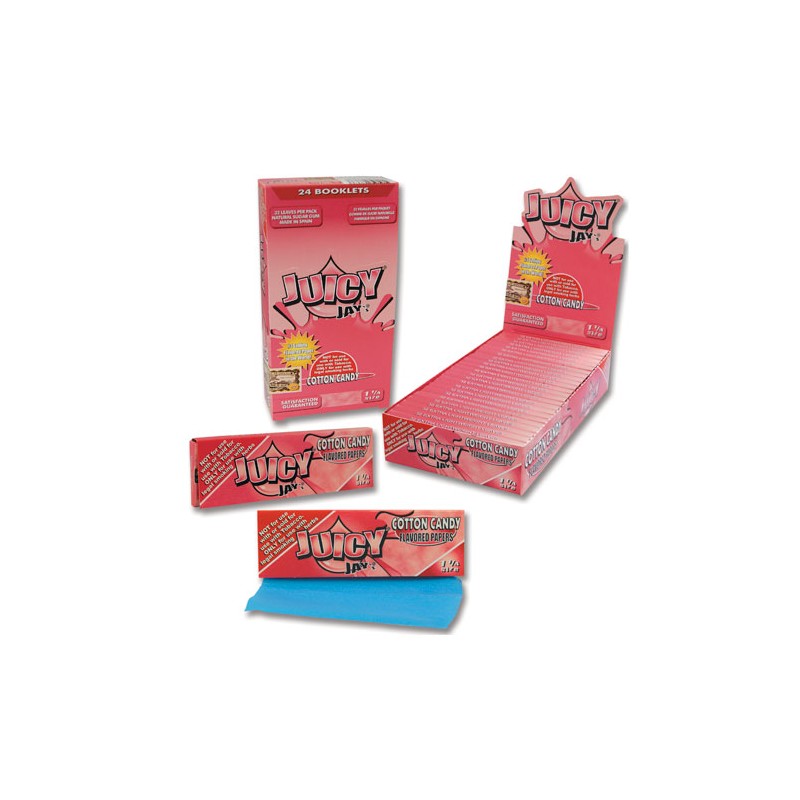 Juicy Jays Rolling Papers 1¼ 1/4 Cotton Candy Display
