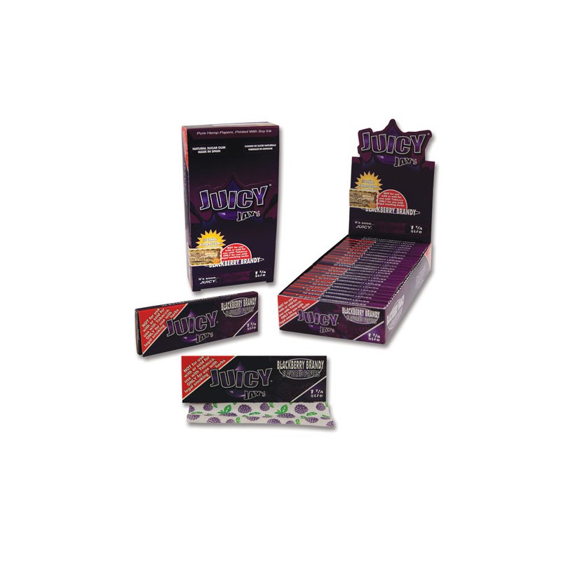 Juicy Jays Rolling Papers 1¼ 1/4 Blackberry Brandy Display