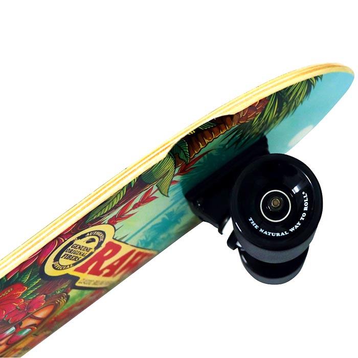 Raw Skate Board Brazil Girl-Ruedas y Cinta Antideslizante Montadas