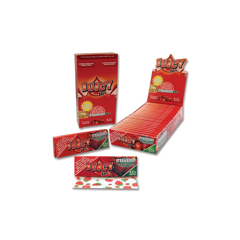 Juicy Jays Rolling Papers 1¼ 1/4 Strawberry Display