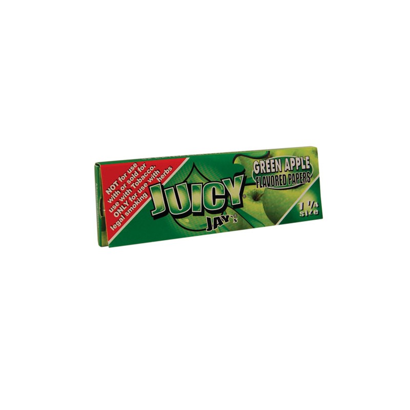 Juicy Jays Rolling Papers 1¼ 1/4 Green Apple Display