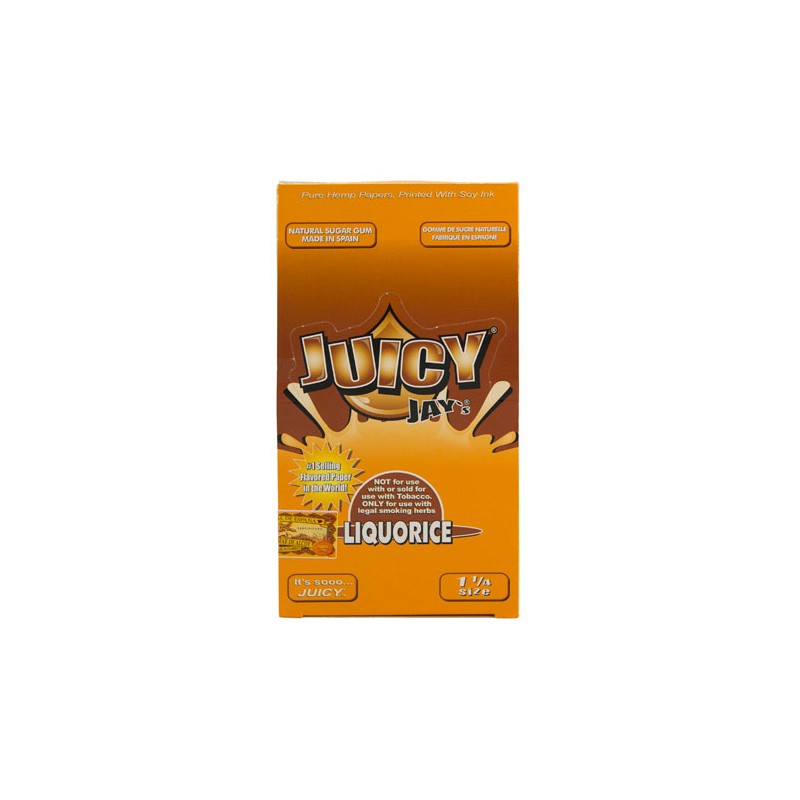 Juicy Jays Rolling Papers 1¼ 1/4 Liquorice Display