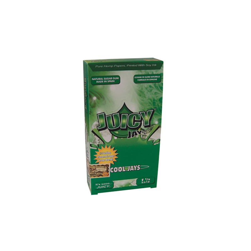 Juicy Jays Rolling Papers 1¼ 1/4 Cool Jays Menthol Display