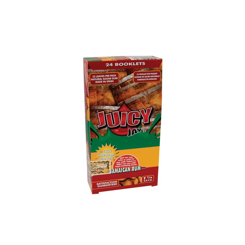 Juicy Jays Rolling Papers 1¼ 1/4 Jamaican Rum Display