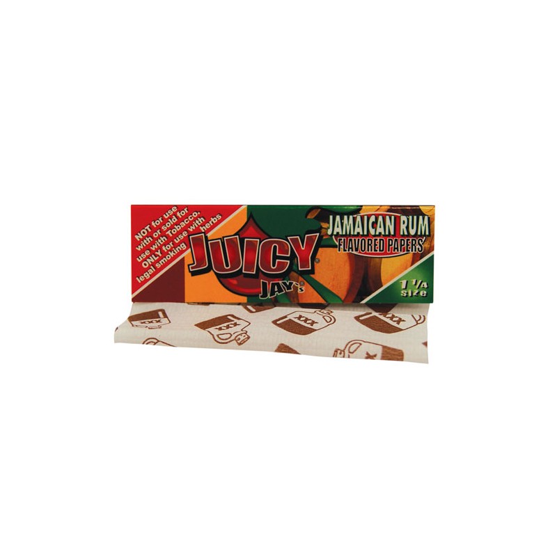Juicy Jays Rolling Papers 1¼ 1/4 Jamaican Rum Display