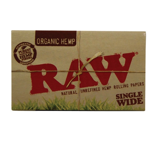 RAW Rolling Papers Organic Single Wide Double Window Display
