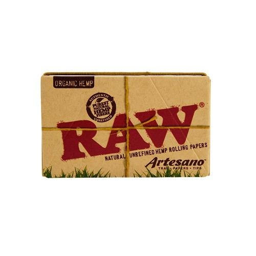 RAW Rolling Papers Organic 1¼ 1/4 Artesano Display