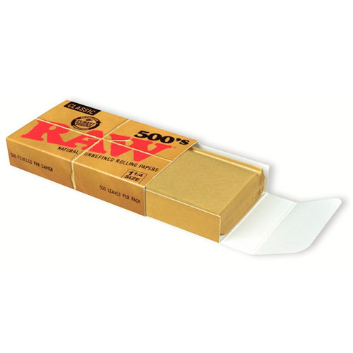 RAW Rolling Papers Classic 1¼ 1/4 500 Display
