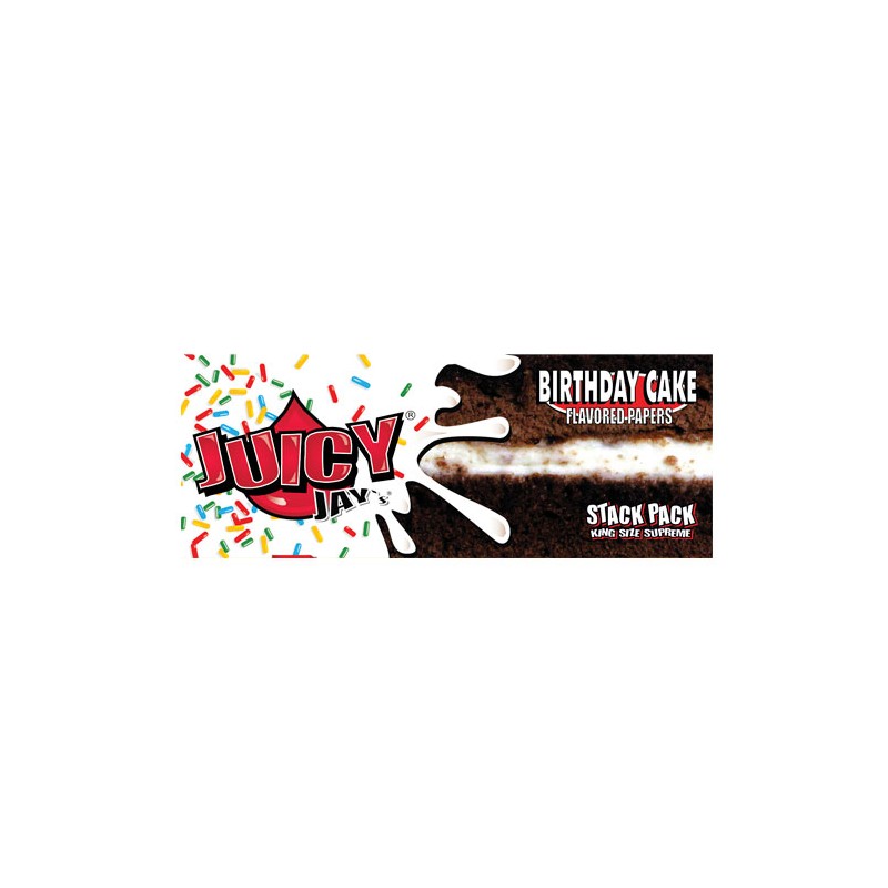 Juicy Jays Rolling Papers King Size Supreme Birthday Cake Display