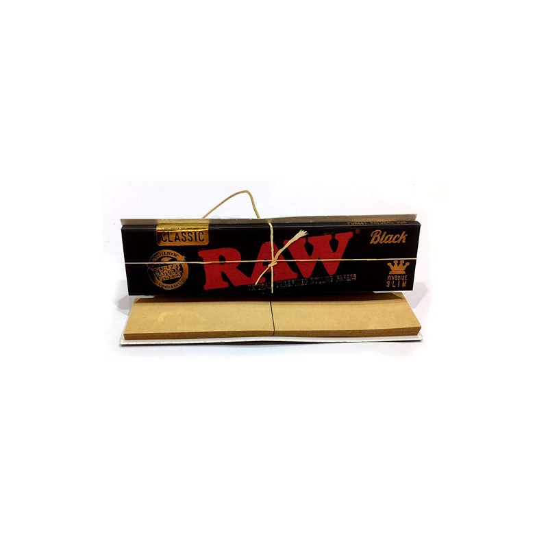 RAW Papel Fumar Classic Black Connoisseur King Size Slim Display