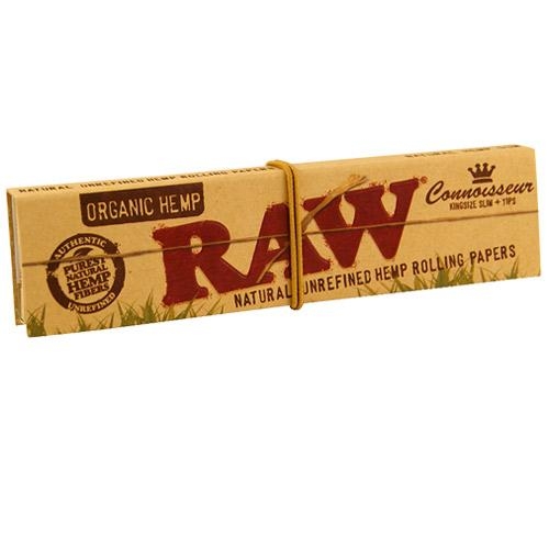 RAW Rolling Papers Organic Connoisseur King Size Slim Display