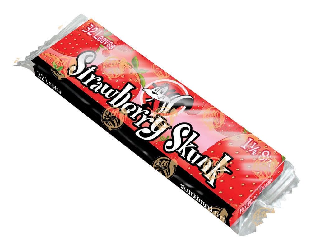 Skunk Brand Rolling Papers Flavor 1¼ 1|4 Strawberry Skunk Display