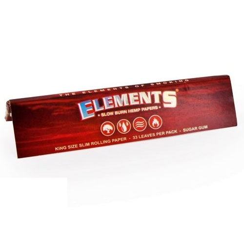 Elements Rolling Papers Red King Size Slim Display