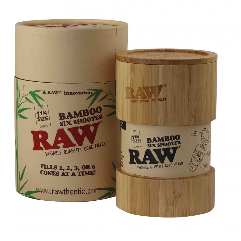 RAW Filler Cone Six Shooter Bamboo King Size Unit