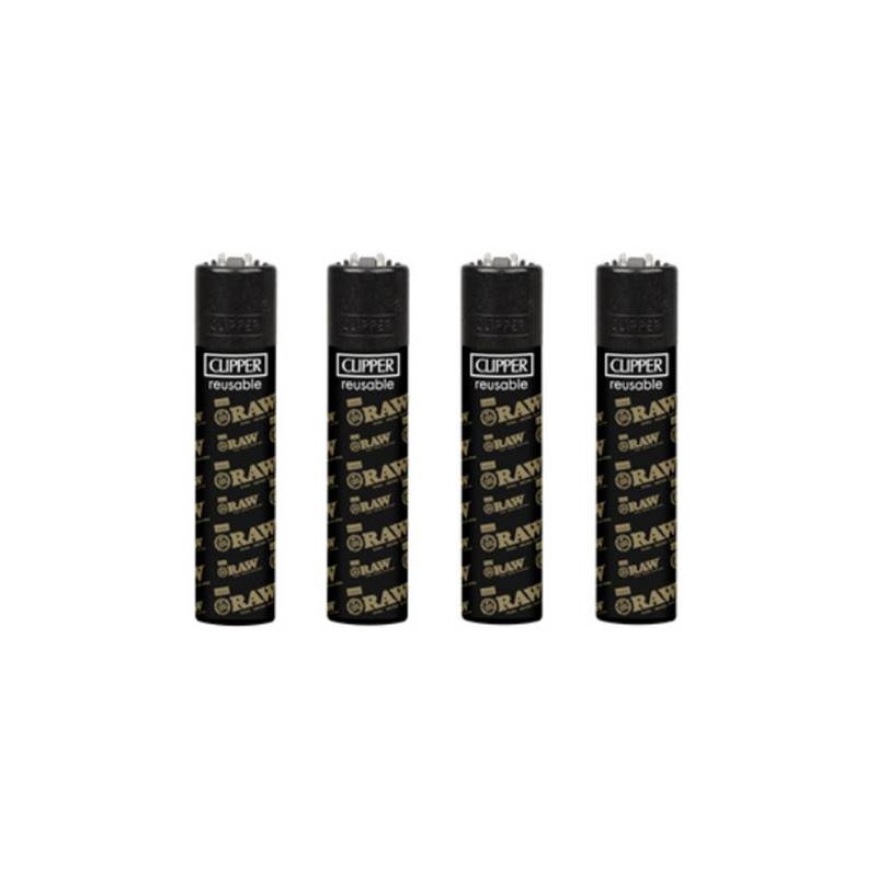 RAW Lighter Clipper Mini Logo Black Display