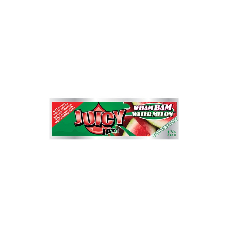Juicy Jays Rolling Papers Super Fine 1¼ 1/4 Wham Bam Watermelon Display