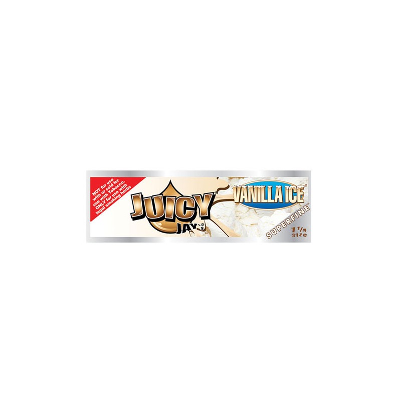 Juicy Jays Rolling Papers Super Fine 1¼ 1/4 Vanilla Ice Display