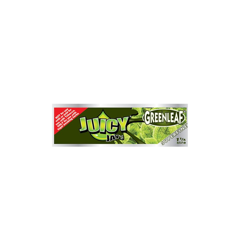 Juicy Jays Rolling Papers Super Fine 1¼ 1/4 Greenleaf Display