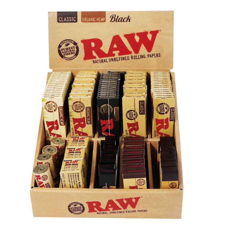 RAW Merch Product Display Filled Unit