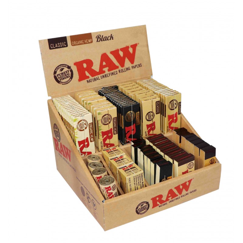 RAW Merch Product Display Filled Unit