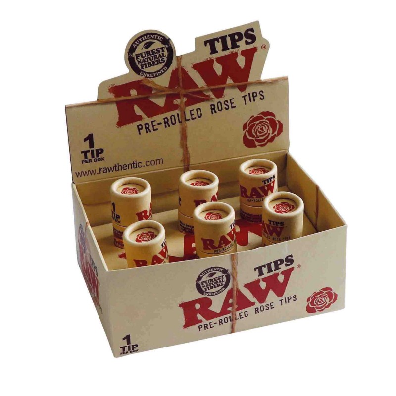RAW Tips Classic Prerolled Rose Tip Display