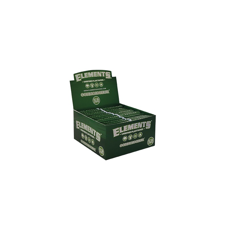 Elements Rolling Papers Green King Size Slim Connoisseur Display
