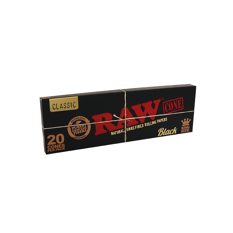Raw Black Cone 20PK- KS