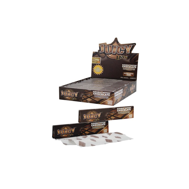 Juicy Jays Rolling Papers King Size Slim Double Dutch Chocolate Display