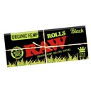 Raw Black Organic Rollo King Size 3m(12 unid)