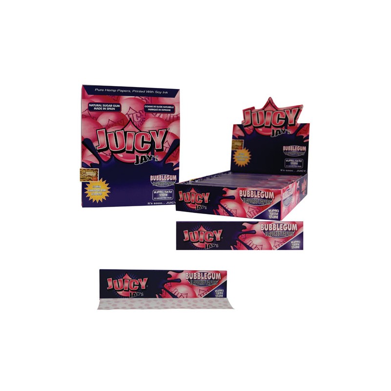 Juicy Jays Rolling Papers King Size Slim Bubble Gum Display