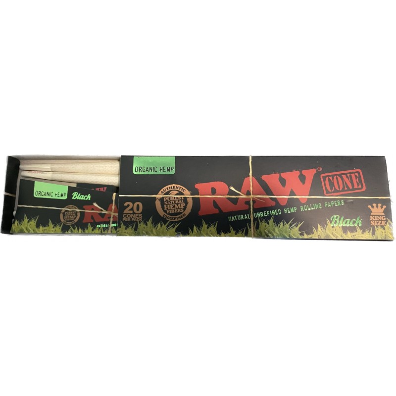 Raw Black Organic Cono 20PK-KS