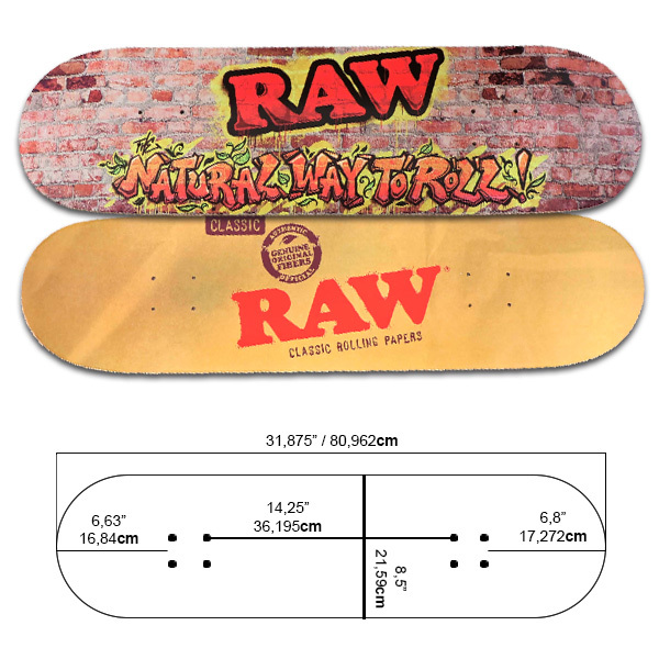 Raw Skate Board Bricks & Classic