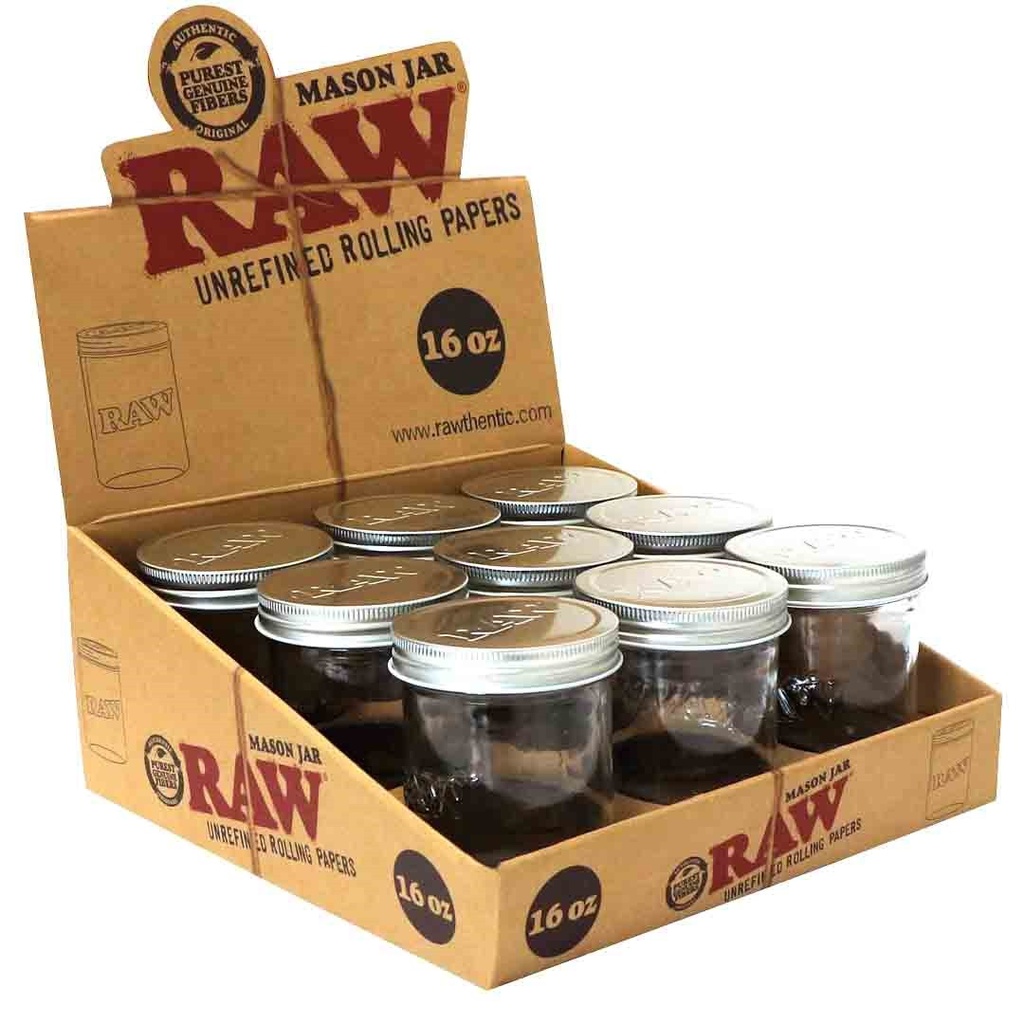 RAW Jar Mason 16oz 473ml (9 Unds/Display)