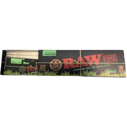 [RAW14561U] Raw Black Organic Cono 20PK-KS