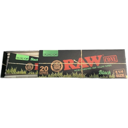 [RAW14562U] Raw Black Organic Cono 20PK-1/4