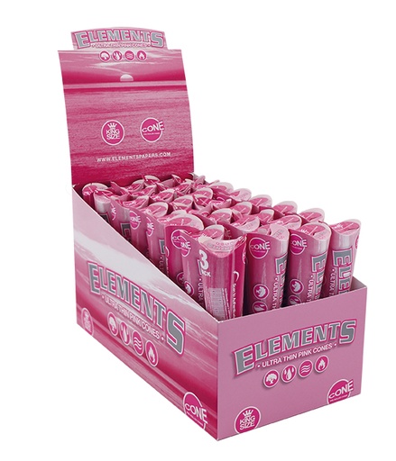 [ELE14586D] Elements Pink KS Cono 3PK 32 Display