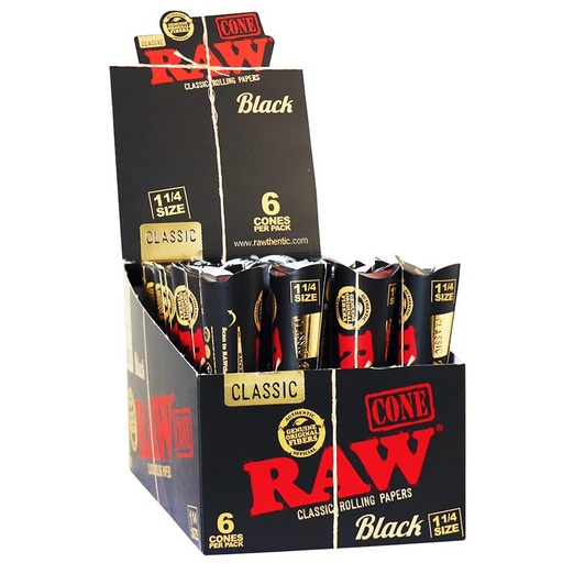 [RAW14598D] Raw Black Cono 6PK/32 Display