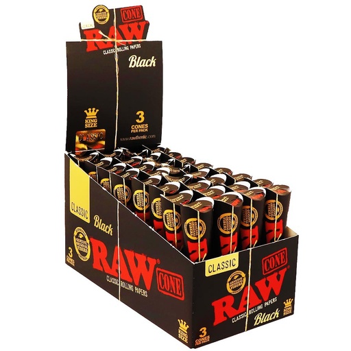 [RAW14597D] Raw Black Cono 3PK/ KS 32 Display PK3