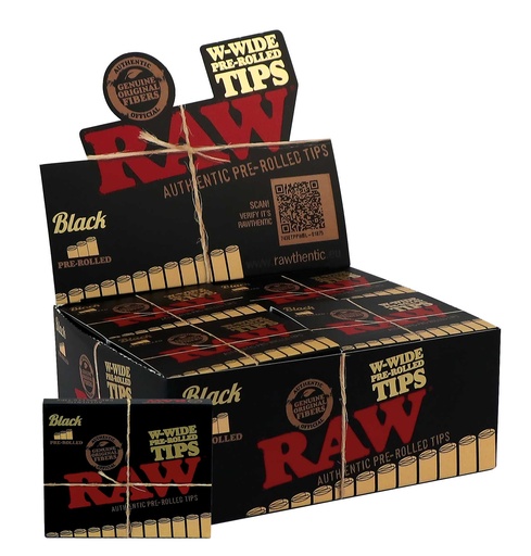 [RAW14637D] Raw Black Tips Prerolled Wide