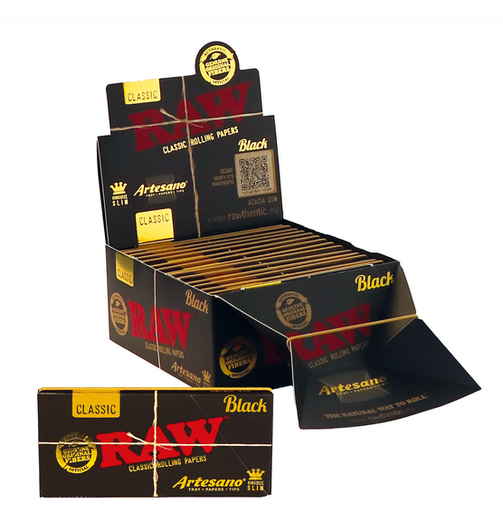 [RAW14722D] Raw Black Artesano King Size Slim