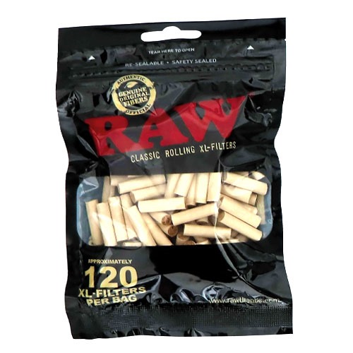 [RAW14186U] Raw Black Filtros XL 6 X 20mm, 120 Bolsa