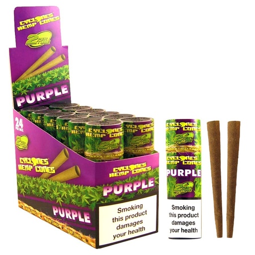 [CYC13634D] Cyclones Wraps Hemp Cones Purple 2X Display