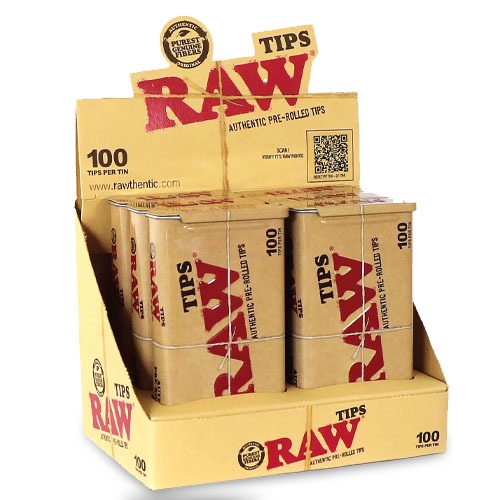 [RAW13245D] Raw Filtros Prerolled 100 Caja Metal (6 Unid)