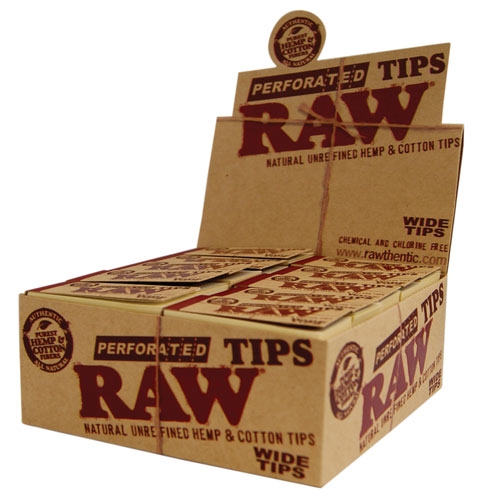 [RAW12184D] Raw Organic Tips Wide Perforated Display