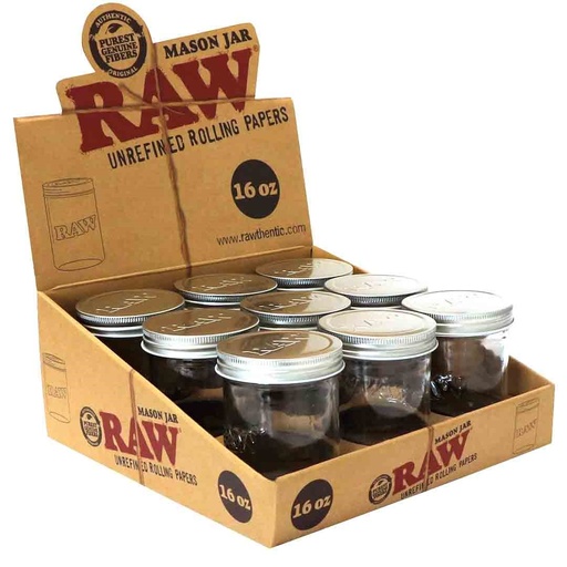 [RAW14494D] RAW Jar Mason 16oz 473ml (9 Unds/Display)